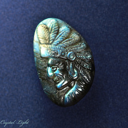 Other Shapes: Labradorite Indian Carving