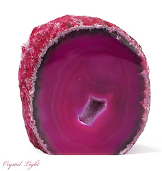 Agate Geodes: Pink Agate Cut Base