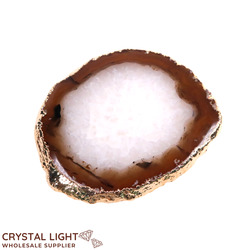 Coasters: Agate Coaster (Gold Trim)