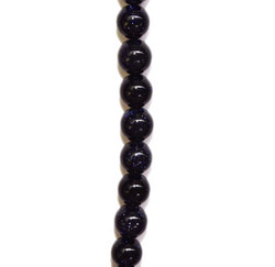 4,6 & 7mm Bead: Blue Goldstone 6mm Round Beads