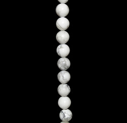 8mm Bead: Howlite 8mm Round Beads