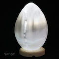 Selenite Egg Lamp and Stand