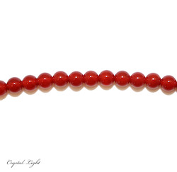 4,6 & 7mm Bead: Red Agate 6mm Beads