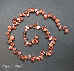 Shell and Pearl Beads: Copper Keshi Pearl Beads