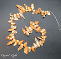 Orange Keshi Pearl Beads