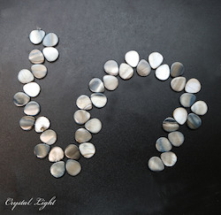 Shell and Pearl Beads: Iridescent Shell Teardrop Beads