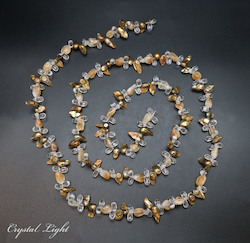 Shell and Pearl Beads: Keshi Pearl and Citrine Tumble Beads