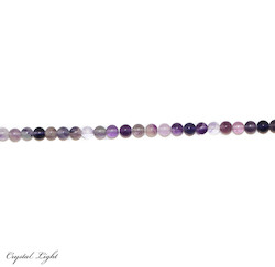 4,6 & 7mm Bead: Purple Fluorite 6mm Beads