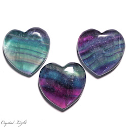 Hearts: Rainbow Fluorite Heart