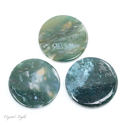 Other Shapes: Moss Agate Disk