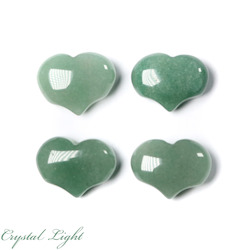 Hearts: Green Aventurine Small Puff Heart