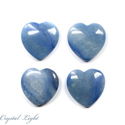 Hearts: Blue Quartz Small Flat Heart