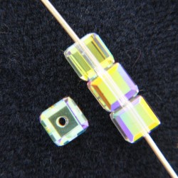 Swarovski Cubes: Swarovski Crystal AB B (001 ABB) 5601-4mm