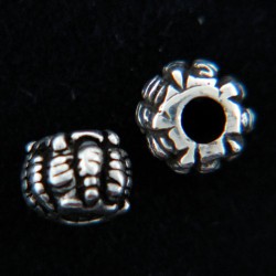 Spacers: Round Spacer 7x6MM s/silver