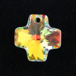 Cross: Swarovski Crystal (001) Aurore Boreale (AB)-20MM
