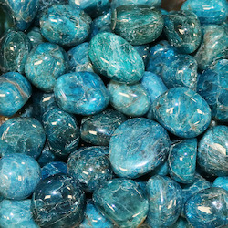 Tumbles by Weight: Blue Apatite Tumble