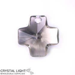 Swarovski Accent Beads: Swarovski Cross Bead /Black Diamond 215