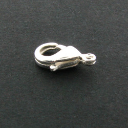 Lobster Clasp: Small Bright Silver Lobster Clasp