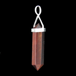 Terminated Pendant: Red Tiger's Eye DT Pendant Sterling Silver