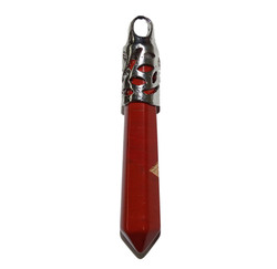 Terminated Pendant: Red Jasper Long Pendant