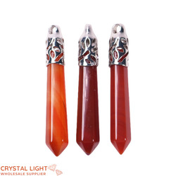 Terminated Pendant: Orange Agate Long Pendant