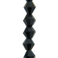 6x6mm Black Bi-cone Beads