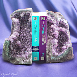 Bookends: Large Amethyst Bookends