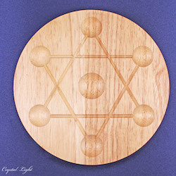 Stands: Wooden Hexagram Stand (18cm)