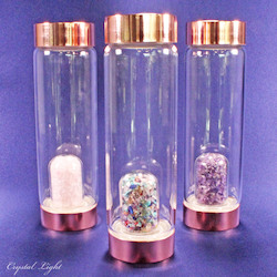 Crystal Drink Bottles: Rose Gold Dome Water Bottle