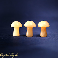 Mushrooms: Orange Calcite Mini Mushroom
