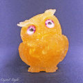 Resin Owl - Citrine Chip #3