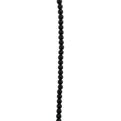 4,6 & 7mm Bead: Black Agate 6mm Beads