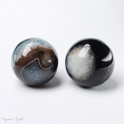 Spheres: Black Agate Sphere Lot