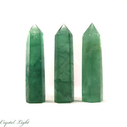 Polished Points By Quantity: Green Fluorite Point