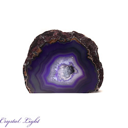 Agate Geodes: Purple Agate Cut Base