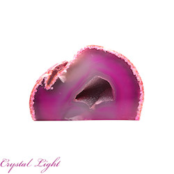 Agate Geodes: Pink Agate Cut Base