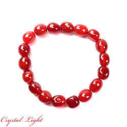 Tumble Bead Bracelets: Red Agate Tumble Bracelet