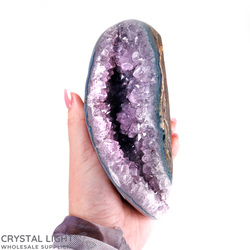 Single Druse Pieces: Amethyst Semi Polished Druse