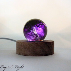 Spheres: Amethyst Sphere with LED Light Stand