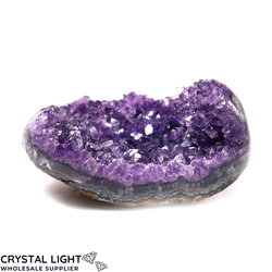 Single Druse Pieces: Amethyst Semi Polished Druse