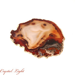 Coasters: Agate Coaster with Gold Trim