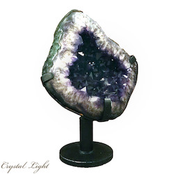 Display Pieces on Stand: Amethyst Polished Geode on Stand