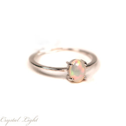 Sterling Silver Rings: Opal Ring