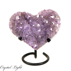 Display Pieces on Stand: Amethyst Heart on Stand