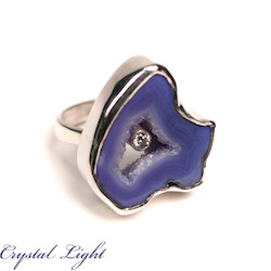 Sterling Silver Rings: Purple Agate Ring