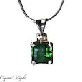 Green Tourmaline Faceted Pendant