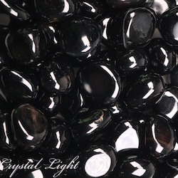 Tumbles by Weight: Black Agate Tumble /100g