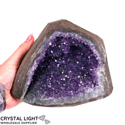 Single Druse Pieces: Amethyst Semi Polished Druse