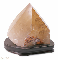 Display Pieces on Stand: Natural Citrine with Wooden Stand
