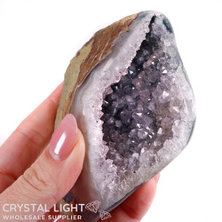 Single Druse Pieces: Amethyst Semi Polished Druse